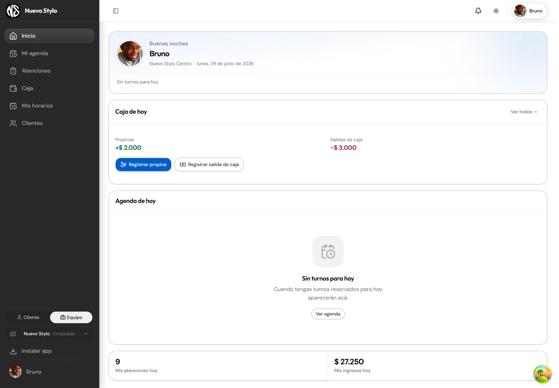 Nuevo Stylo App — 8/20