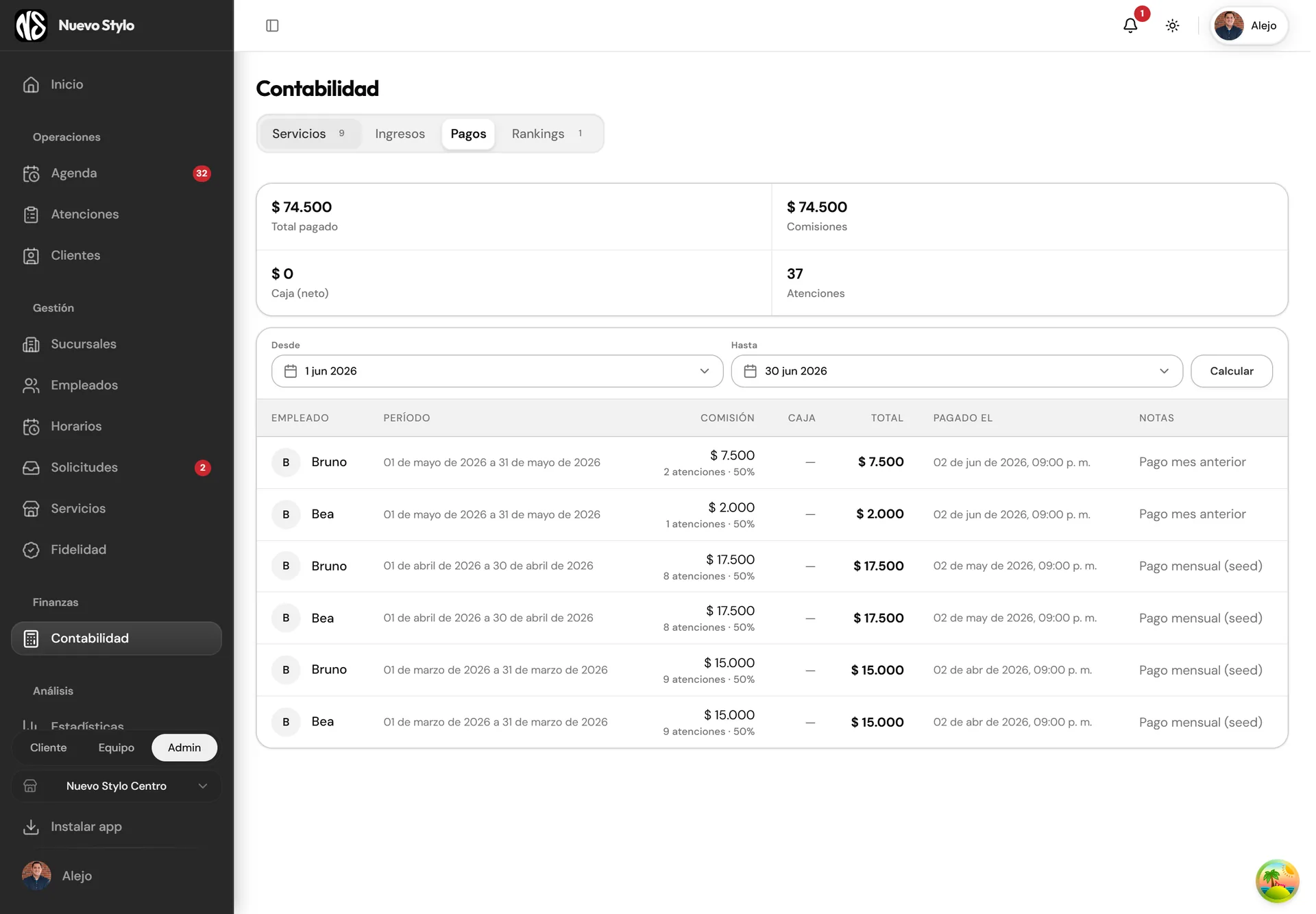 Nuevo Stylo App — 17/20